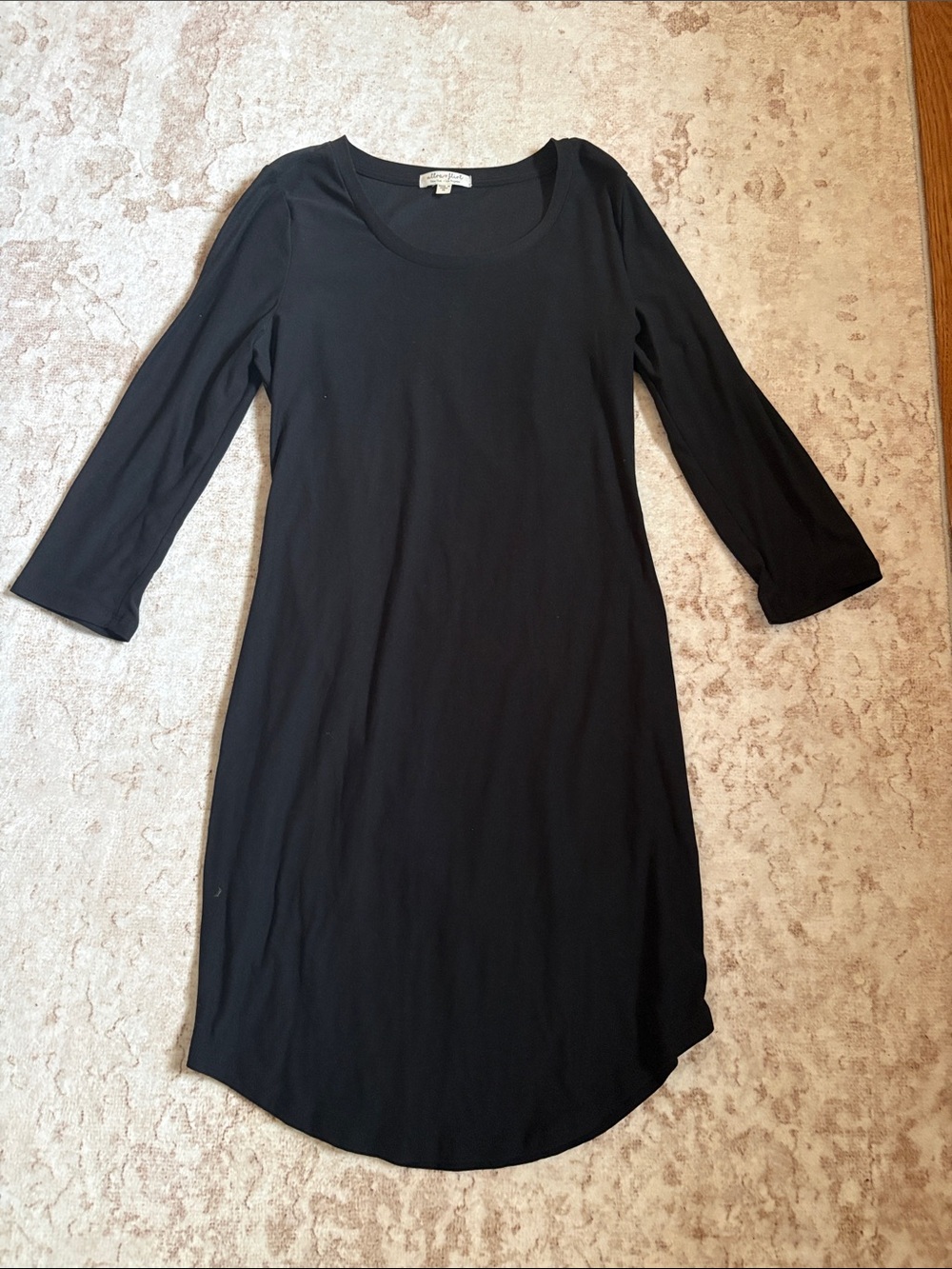 Ultra Flirt Black Scoop Neck Long Sleeve Dress